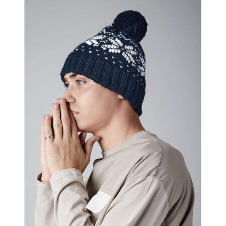 Black/Classic Red/White Fair Isle Snowstar® Beanie