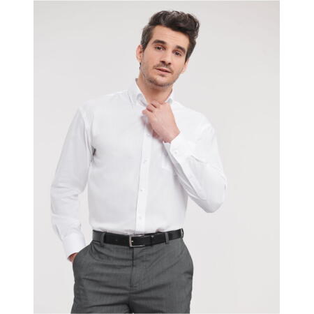 Russell Collection 956M Russell Collection Men's L/Sleeve Non-Iron Shirt White