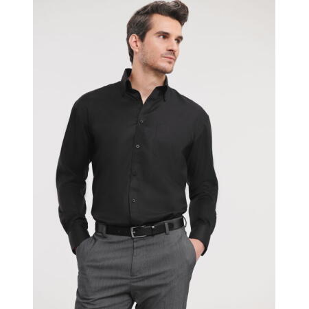Russell Collection 956M Russell Collection Men's L/Sleeve Non-Iron Shirt Black