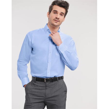 Russell Collection 956M Russell Collection Men's L/Sleeve Non-Iron Shirt Bright Sky