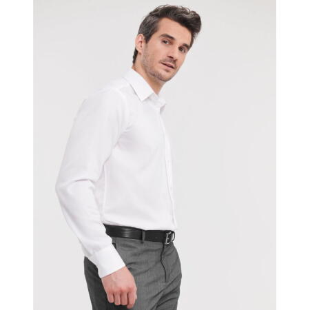 Russell Collection 958M Russell Collection Men's L/Sleeve Non-Iron Shirt White