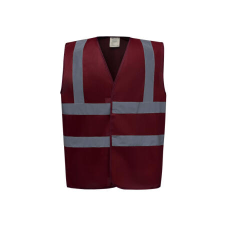 Yoko HVW100EV Yoko Enhanced Vis Waistcoat Maroon