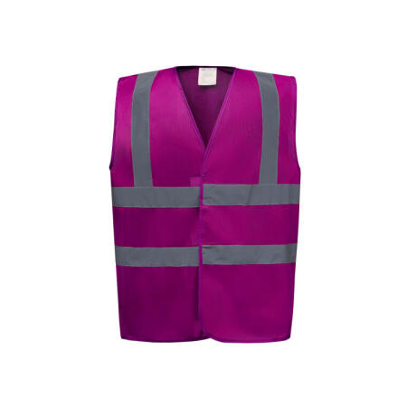 Yoko HVW100EV Yoko Enhanced Vis Waistcoat Raspberry