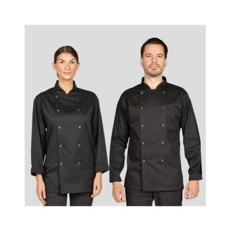 Dennys DD70 Dennys Budget Long Sleeve Chefs Jacket Black