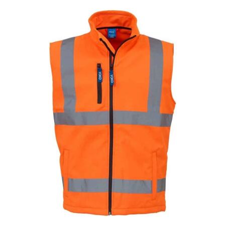 Yoko HV006 Yoko Hi-Vis Softshell Bodywarmer Hi Vis Orange
