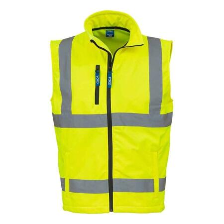 Yoko HV006 Yoko Hi-Vis Softshell Bodywarmer Hi-Vis Yellow