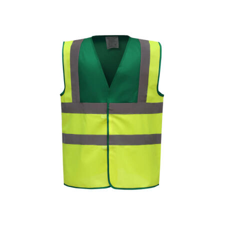 Yoko HVW100TT Yoko Two Tone Class 1 Waistcoat Hi Vis Yellow/Green