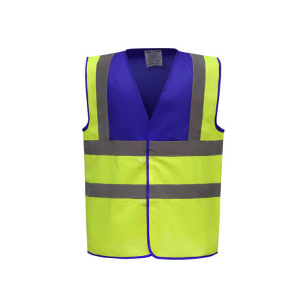 Yoko HVW100TT Yoko Two Tone Class 1 Waistcoat Royal/Hi-Vis Yellow