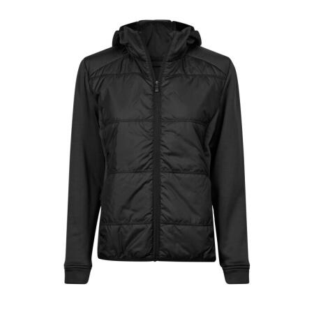 Tee Jays TJ9113 Tee Jays Ladies' Hybrid-Stretch Hooded Jacket Black/Black