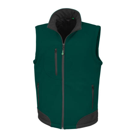 Result R123X Result Recycled 3 Layer Softshell Bodywarmer Bottle Green/Black