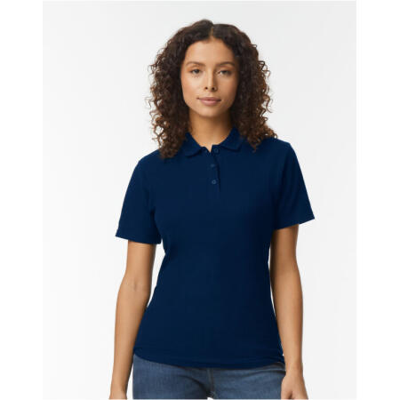 Dark Chocolate Softstyle® Ladies' Double Pique Polo