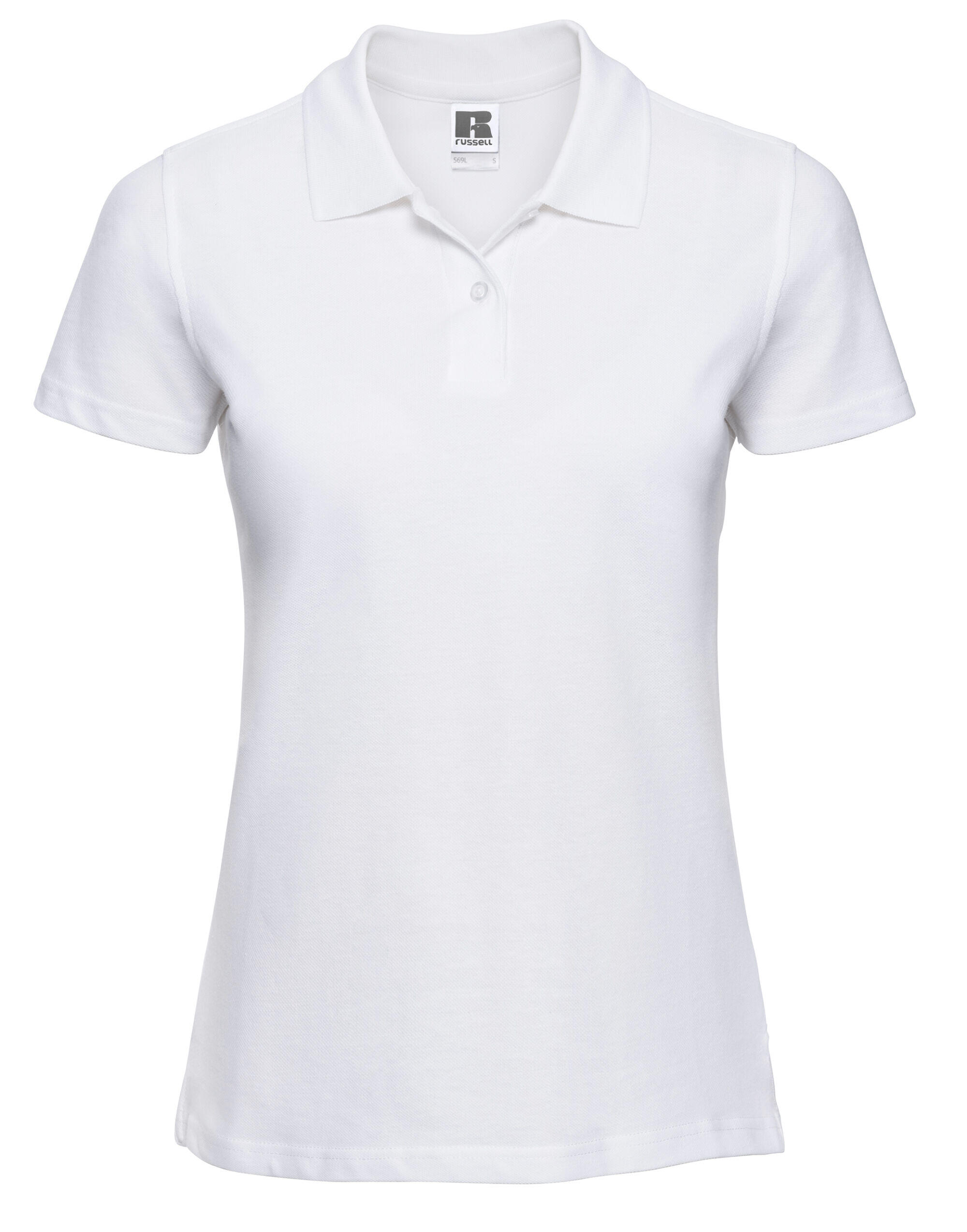 Russell 569F Ladies' Classic Cotton Polo White