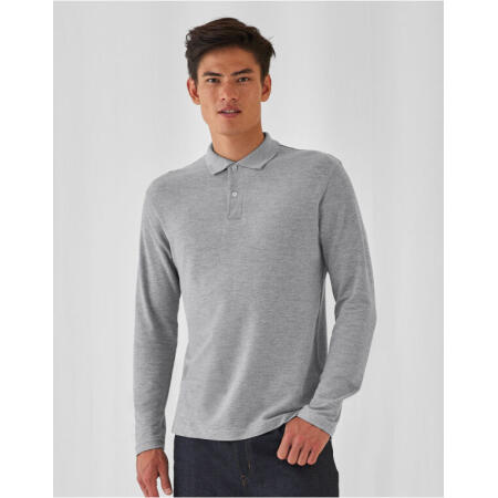 Black ID.001 Men's Long Sleeve Polo