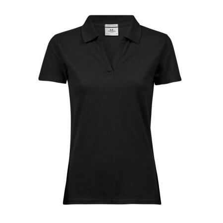 Tee Jays TJ1409 Tee Jays Women's Luxury Stretch V-Neck Polo Black