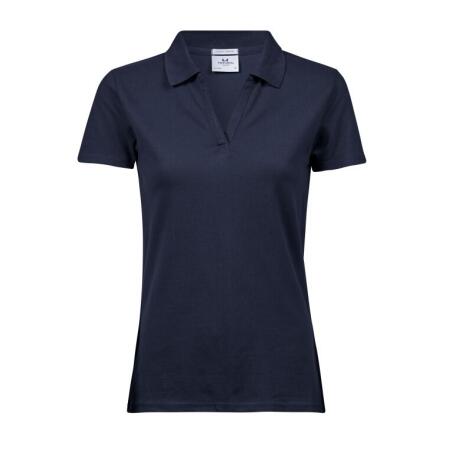 Tee Jays TJ1409 Tee Jays Women's Luxury Stretch V-Neck Polo Navy