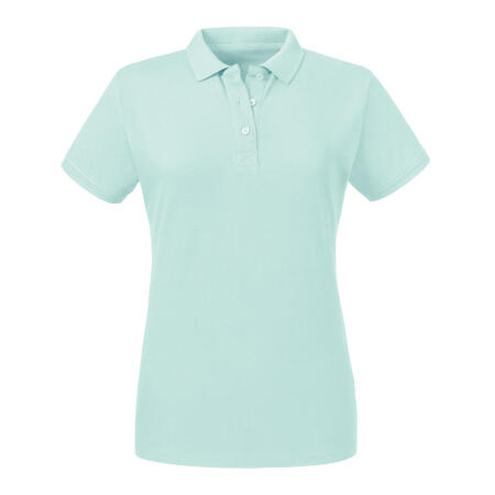 Russell Pure Organic R508F Ladies' Polo Aqua