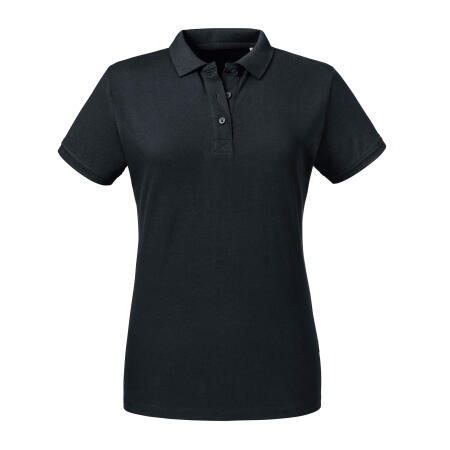 Russell Pure Organic R508F Ladies' Polo Black