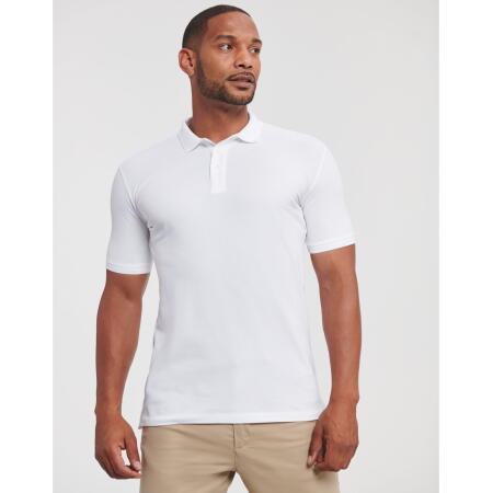 Russell Pure Organic White Men's Polo
