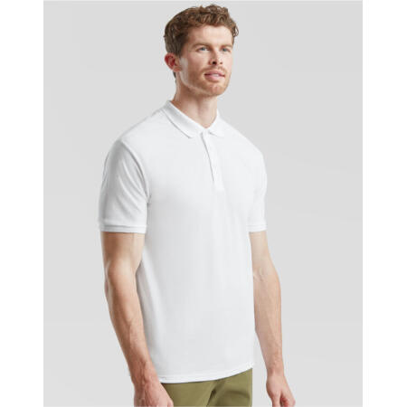 Fruit Of The Loom 63204 Fruit Of The Loom Men's 65/35 Heavy Polo White