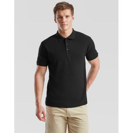 Fruit Of The Loom 63204 Fruit Of The Loom Men's 65/35 Heavy Polo Black