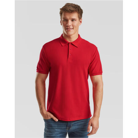 Fruit Of The Loom 63204 Fruit Of The Loom Men's 65/35 Heavy Polo Red
