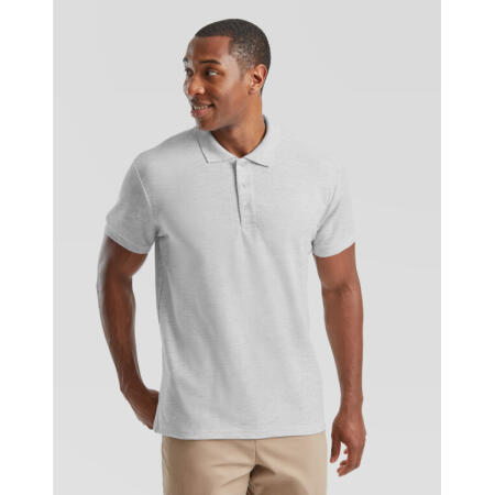 Fruit Of The Loom 63204 Fruit Of The Loom Men's 65/35 Heavy Polo Heather Grey