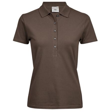 Tee Jays TJ145 Tee Jays Ladies' Luxury Stretch Polo Chocolate