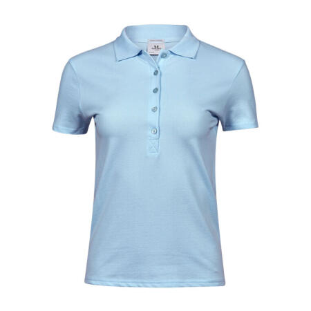 Tee Jays TJ145 Tee Jays Ladies' Luxury Stretch Polo Light Blue