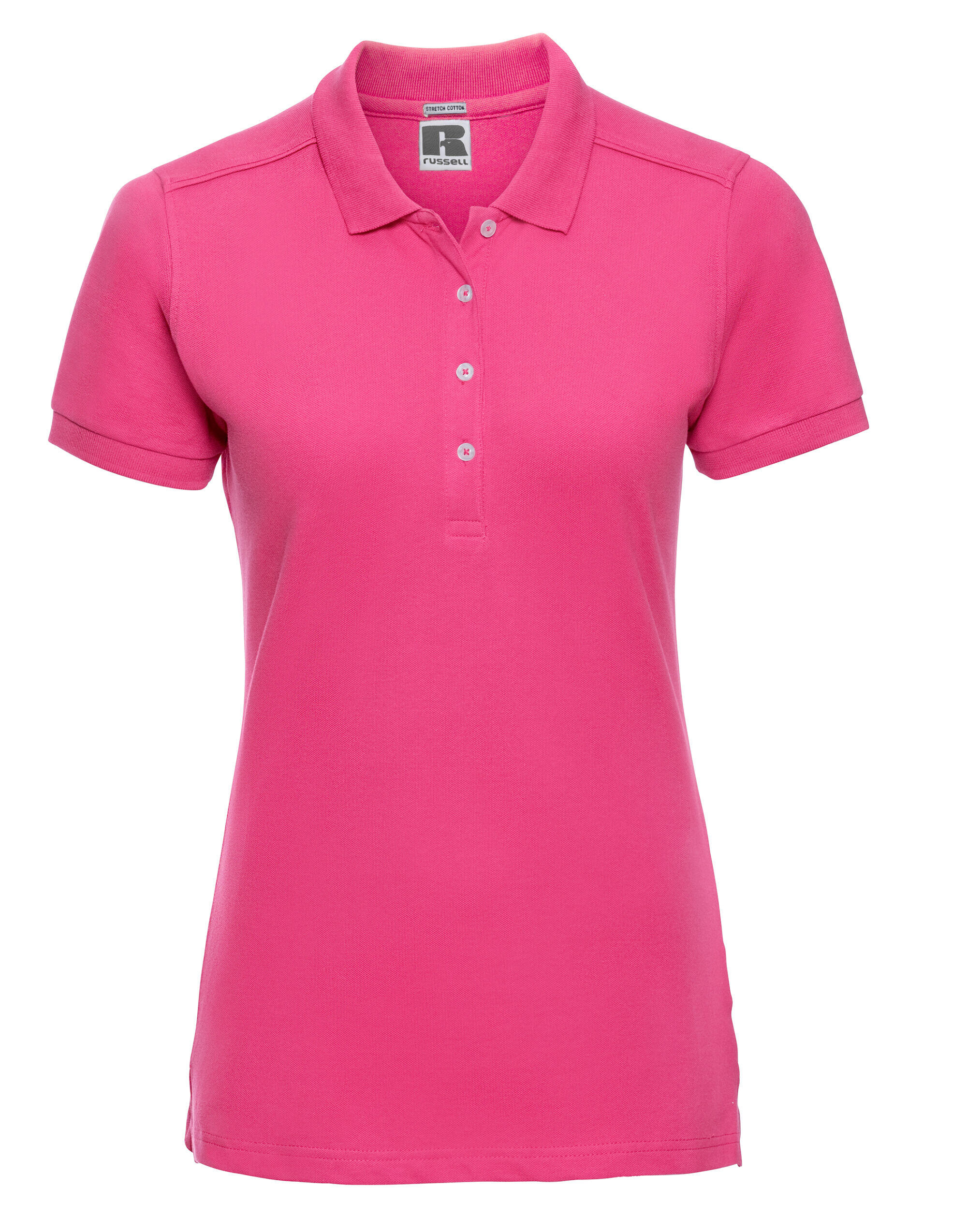 Russell Fuchsia Ladies' Fitted Stretch Polo