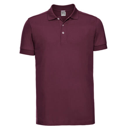 Russell 566M Russell Men's Fitted Stretch Polo Burgundy