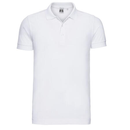Russell 566M Russell Men's Fitted Stretch Polo White