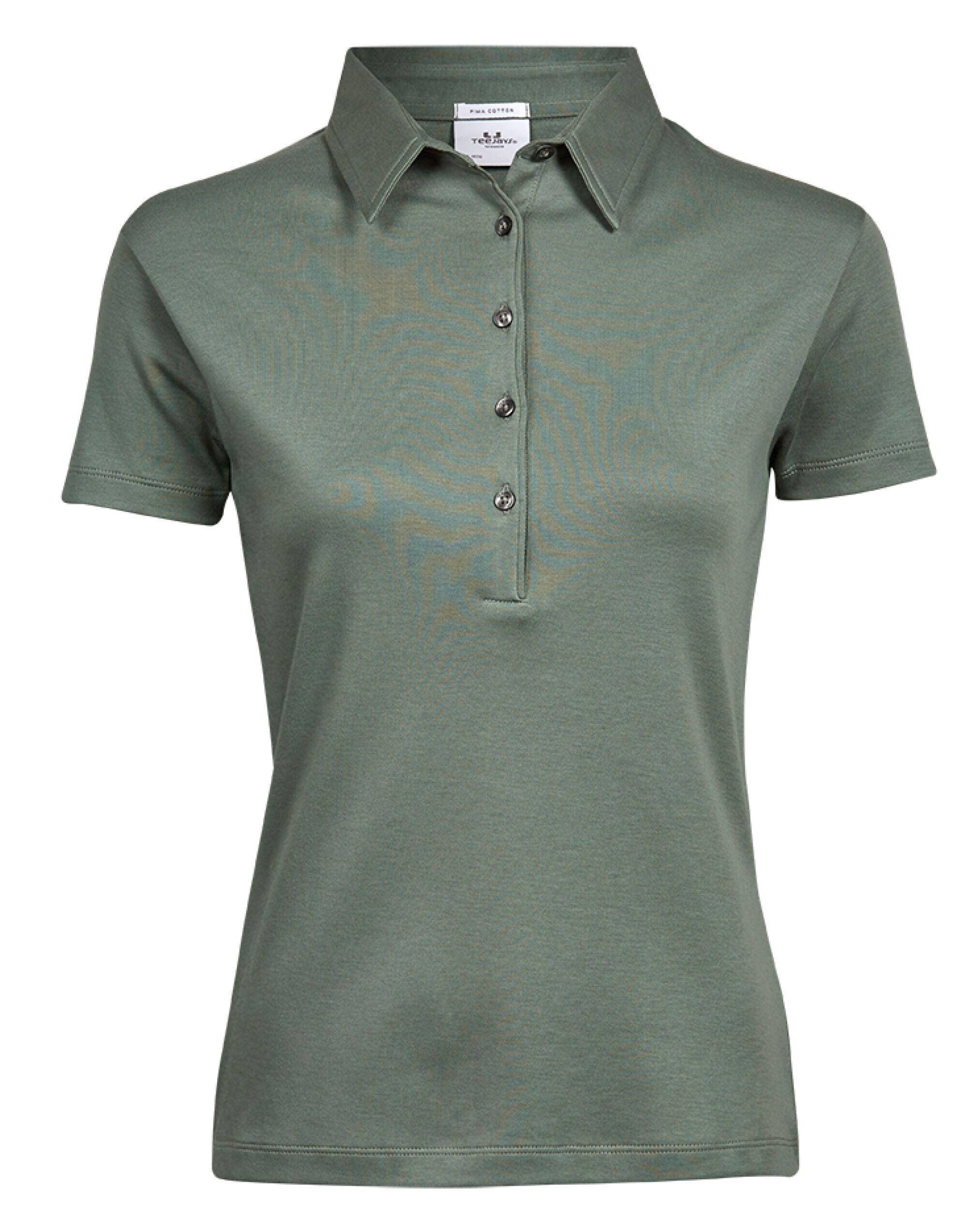 Tee Jays Leaf Green Ladies' Pima Cotton Polo