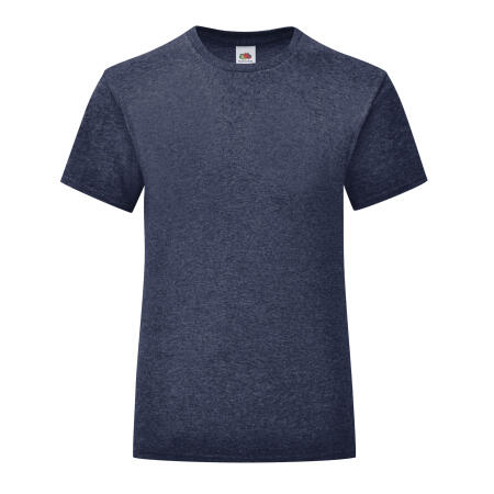 Fruit Of The Loom Vintage Heather Navy Girl's Iconic 150 T