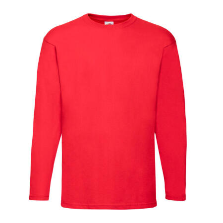 Fruit Of The Loom 61038 Fruit Of The Loom Men's Valueweight L/S T-Shirt Red