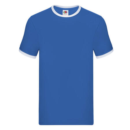 Fruit Of The Loom 61168 Fruit Of The Loom Men's Valueweight Ringer T Royal/White
