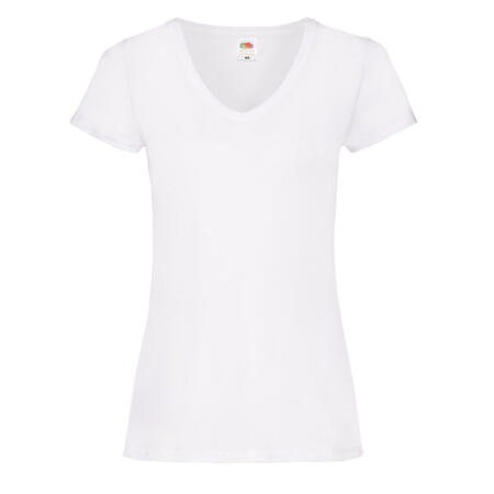 Fruit Of The Loom 61398 Fruit Of The Loom Ladies' Valueweight V-Neck T-Shirt White