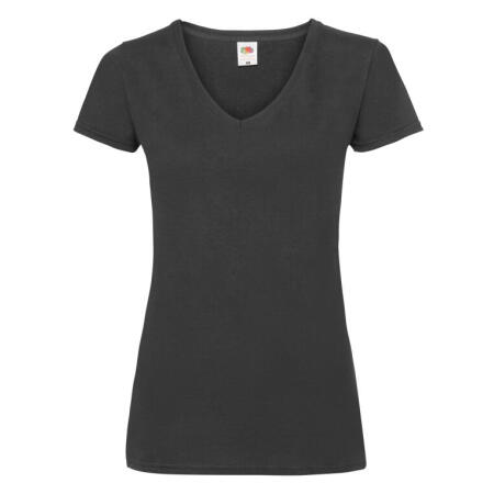 Fruit Of The Loom 61398 Fruit Of The Loom Ladies' Valueweight V-Neck T-Shirt Black