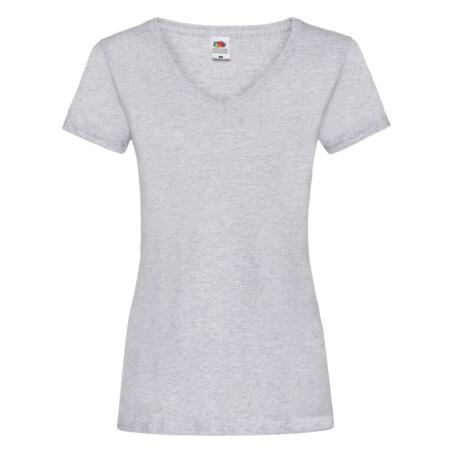 Fruit Of The Loom 61398 Fruit Of The Loom Ladies' Valueweight V-Neck T-Shirt Heather Grey