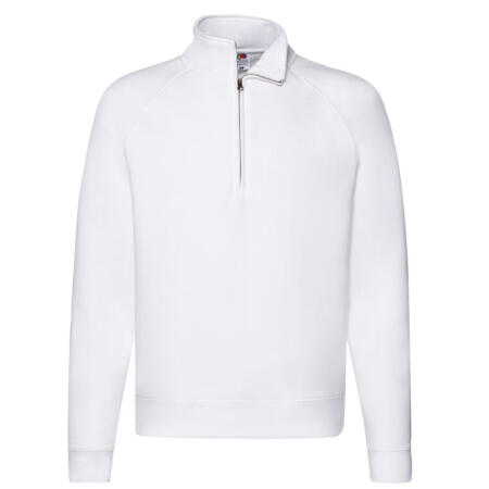 Fruit Of The Loom 62032 Fruit Of The Loom Men's Premium Zip Neck Sweat White