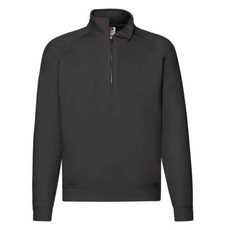 Fruit Of The Loom 62032 Fruit Of The Loom Men's Premium Zip Neck Sweat Black
