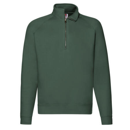 Fruit Of The Loom 62032 Fruit Of The Loom Men's Premium Zip Neck Sweat Bottle Green