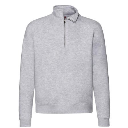 Fruit Of The Loom 62032 Fruit Of The Loom Men's Premium Zip Neck Sweat Heather Grey