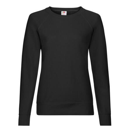 Fruit Of The Loom 62146 Fruit Of The Loom Ladies' L/Weight Raglan Sweat Black