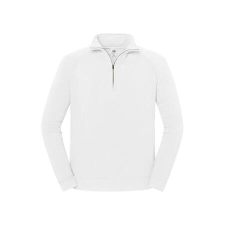 Fruit Of The Loom 62288 Fruit Of The Loom Iconic Premium Zip Neck Sweat White