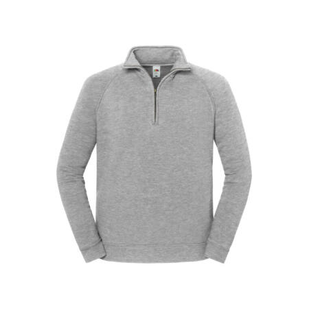 Fruit Of The Loom 62288 Fruit Of The Loom Iconic Premium Zip Neck Sweat Athletic Heather