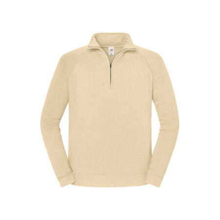 Fruit Of The Loom 62288 Fruit Of The Loom Iconic Premium Zip Neck Sweat Desert Sand
