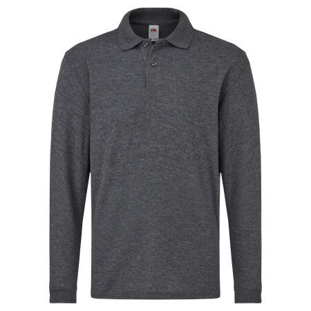 Fruit Of The Loom 63201 Kid's 65/35 L/Sleeve Polo Dark Heather
