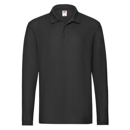 Fruit Of The Loom 63310 Fruit Of The Loom Men's Premium L/S Polo Black