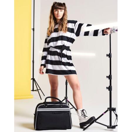 Black/Fuchia Retro Bowling Bag