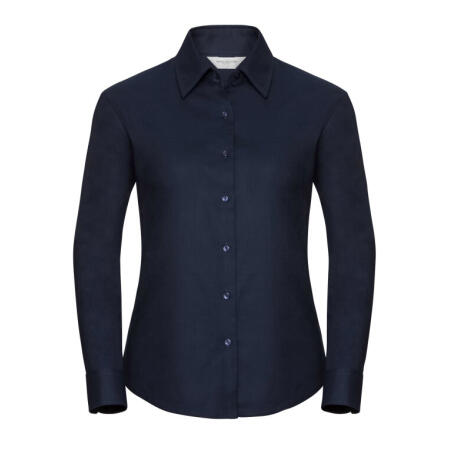 Russell Collection 932F Russell Collection Ladies' L/Sleeve Oxford Shirt Bright Navy
